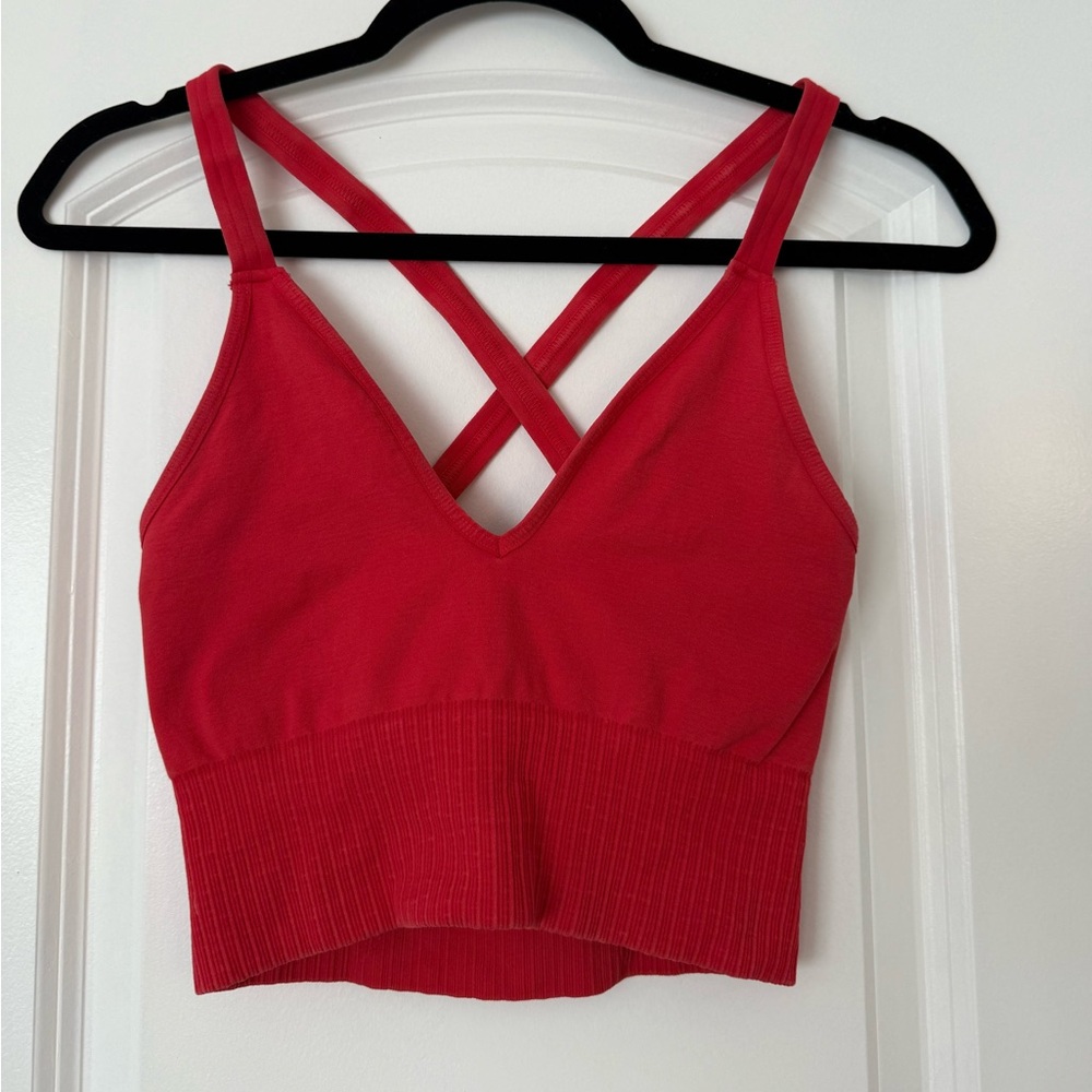 Free people Movement Vibrant Red Top